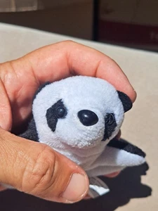 Smilemakers Bear Plush 4"L Black White Stuffed Bean Bag Toy Pet RARE - Picture 1 of 4