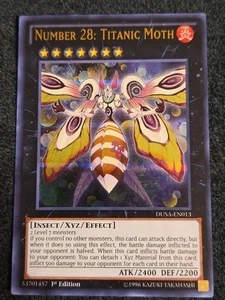 Yugioh Number 28: Titanic Moth Ultra Rare DUSA-EN013 1st LP - Picture 1 of 1