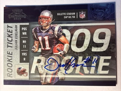 2009 Contenders Rookie Ticket Auto #176 Julian Edelman Patriots!! - Image 1 of 3