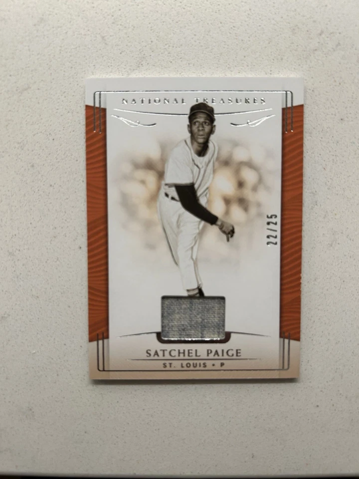 Satchel Paige 2019 Panini National Treasures Patch Relic GU Game Used /25 🔥 - Image 1 of 2