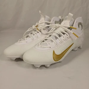Nike Force Savage Elite 2 Botines de Lacrosse Blanco/Dorado Para hombres 11 Nuevo Zapato de caña alta - Imagen 1 de 11