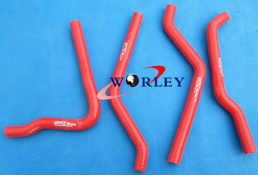 CA-Silicone radiator hose for Kawasaki KX125 KX 125 1990-1993 90 91 92 93 RED Foto 1 de 1