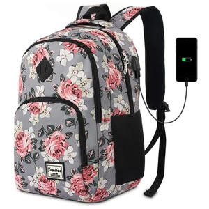 Rucksack für Damen, Schulrucksack für Teenager Mädchen College Backpack mit USB C... - Bild 1 von 7