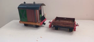 G scale 45mm 2x SCRATCHBUILT Wagon Guards Brake Van Open Flat Wagon (HLW chassis - Picture 1 of 6