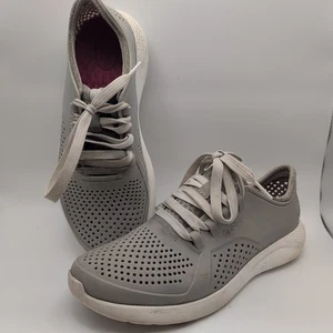 Crocs Literide Pacer Athletic Sneakers Shoes Running 205234 Pearl White Size W7 - Picture 1 of 12