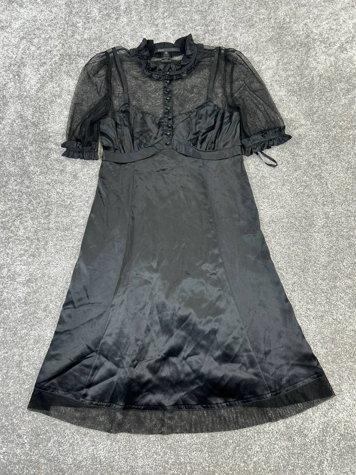 Vestido Marc Jacobs para mujer 8 blusa de seda negra Foto 1 de 4