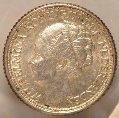 Curazao, 1943-P Plam, 25 centavos, KM38, plata, 0,0737 oz, EF+, sin precio base, 12-4 Foto 1 de 2