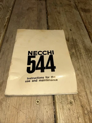 Libro de instrucciones y mantenimiento de máquina de coser NECCHI 544 ORIGINAL Foto 1 de 2