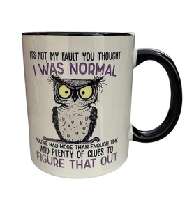 Divertida taza de café búho ridículo divertido amigo relación novia novio amor 8 oz - Imagen 1 de 2
