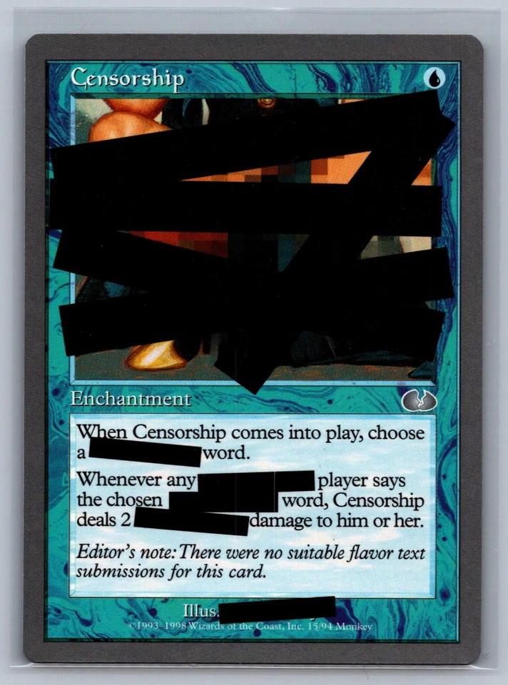 Magic The Gathering Unglued Censorship #15/94 MTG TCG CCG - Image 1 of 2