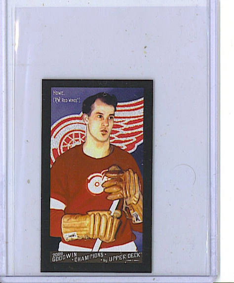 Gordie Howe 09 UD Goodwin Champions Black Border Mini - Image 1 of 1
