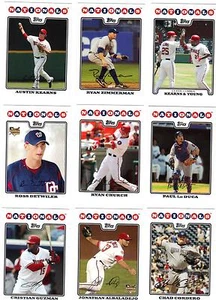 2008 Topps 1 & 2 Washington Nationals Team Set Ryan Zimmerman Detwiler Church 22 - Foto 1 di 1