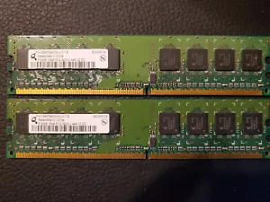 (Untested) 2 HYS64T64000HU-3.7-B 512MB 1Rx8 PC2-4200U-444-12-D0 RAM modules - Picture 1 of 1