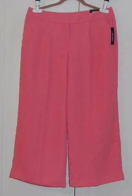 WOMEN'S WORTHINGTON MODERN FIT PINK WIDE LEG CROP PANT - SIZE 10 - Imagem 1 de 2