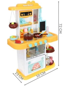 Kinderküche 43 Teile Zubehör, Spielküche, Licht, Sound, Wasser, Rosa oder Gelb - Bild 1 von 31