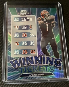 Jamarr Chase 2023 Panini Contenders Optic WINNING TICKETS Green /99 SSP Bengals - Picture 1 of 2