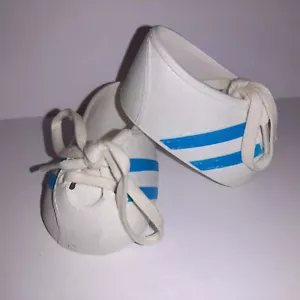 Vintage Cabbage Patch Kids Doll Shoes Blue & White Tennis Shoes Original Coleco - Picture 1 of 5