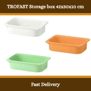 IKEA TROFAST Plastic Storage Unit Boxes Toys Play Boxes 42x30x10cm Organizer - Picture 1 of 7