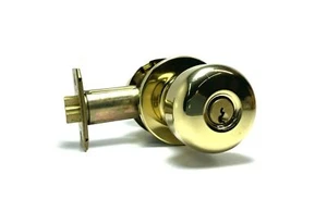 Yale LF5308 380AN 03 zylindrisches Türknauf-Schloss-Set, Messing poliert - Bild 1 von 3
