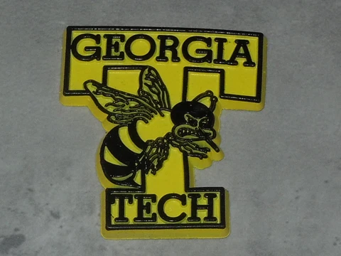 GEORGIA TECH YELLOW JACKETS Vtg NCAA ACC RUBBER FRIDGE MAGNET Standings Board Cover
