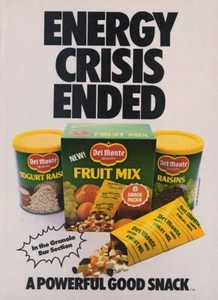 1985 Del Monte Snack Food Obst 1-seitige MAGAZINANZEIGE - Bild 1 von 1