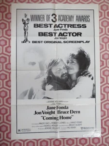COMING HOME ACADEMY AWARDS US ONE SHEET POSTER JON VOIGHT JANE FONDA 1978 - Picture 1 of 9
