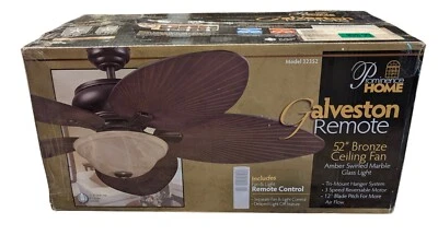 New Prominence Home Galveston 52" Ceiling Fan Light Wide Leaf Blades w/ Remote  - Image 1 of 4