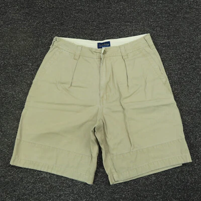 Pantalones Cortos Club Room Adulto Talla 30 Beige Chino 9 pulgadas Entrepierna Informales Frente Plano Para Hombres Foto 1 de 4