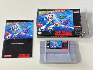 Mega Man X (Super Nintendo Snes) -Game in Original Box w/Booklet- Authentic - Picture 1 of 18