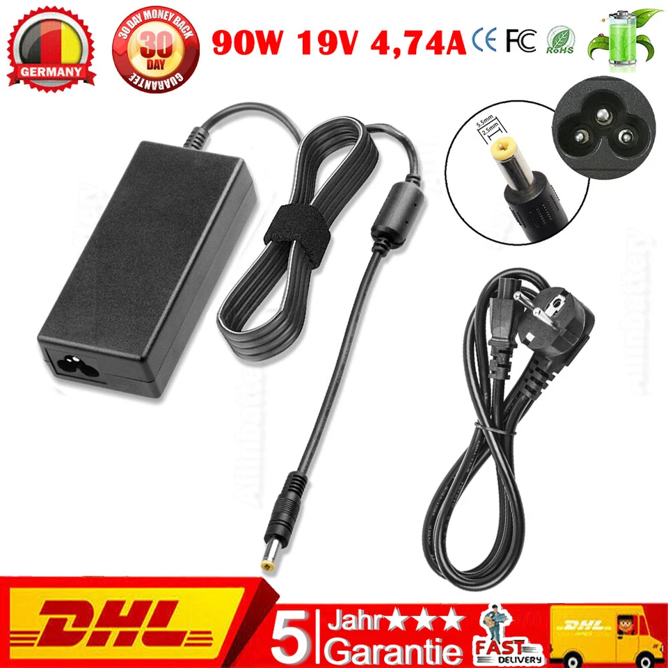 Netzteil Ladegerät Ladekabel 19V 4,74A für Medion Akoya P6634 P6812 P7624 P8614 - Bild 1 von 4