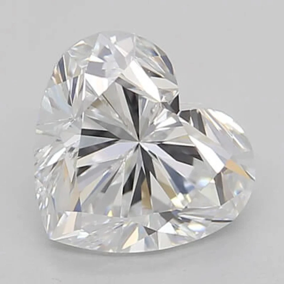 3 mm 4 mm 5 mm Heart Shape Cut Lab grown Diamond For Engagement Ring CVD Diamond - Image 1 of 4