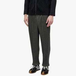 Homme Plisse Issey Miyake Pleated Slim Leg Pant Size 2 S Mens Dark Green $519 - Picture 1 of 14
