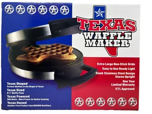New Texas Waffle Maker BCOWW Outfitters Texas Shaped Waffles 8.25" 800 Watts - Picture 1 of 2