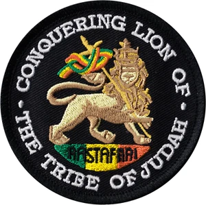 Aufnäher - Eroberung Löwenstamm Juda Rastafari Rastafari 3" Bügelbild #9950 - Bild 1 von 1