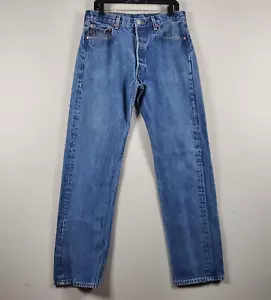 Jeans Levis Uomo 35x36 Blu 501 Bottone Dritto Fly Y2K Denim - Foto 1 di 11