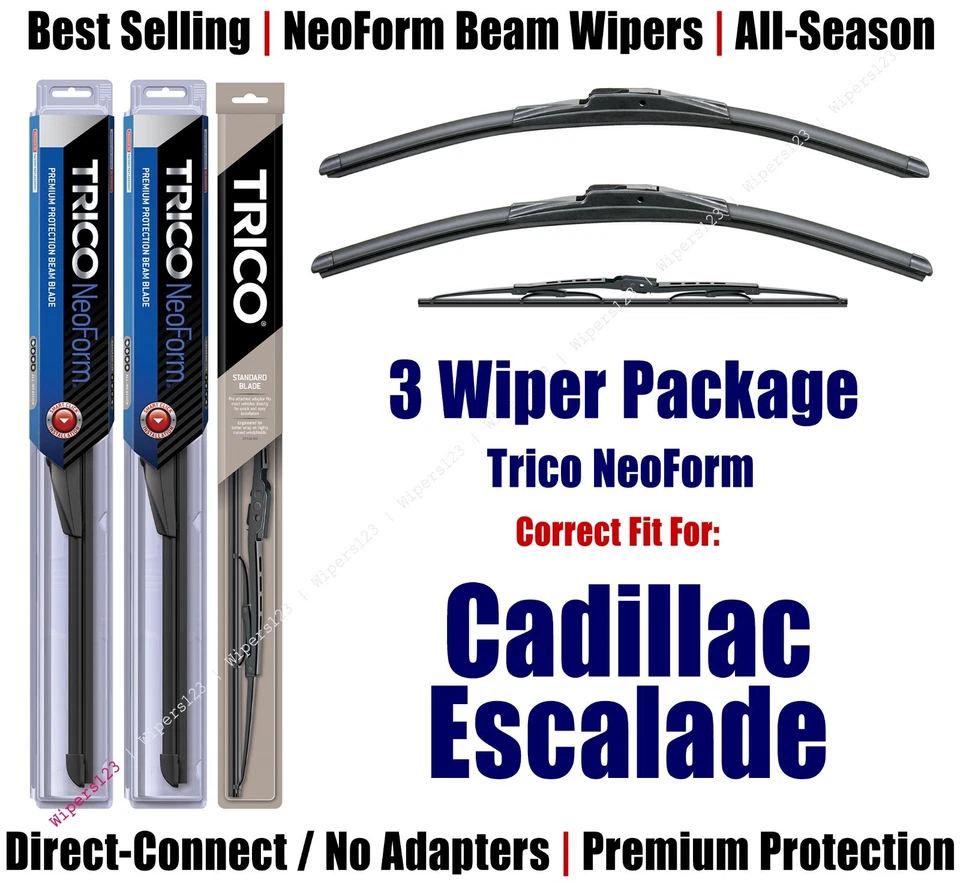 3 件装雨刮器前后 - NeoForm - 1999 - 2000 凯迪拉克凯雷德 - 16180x2/30130 — 第 1/1 张图片