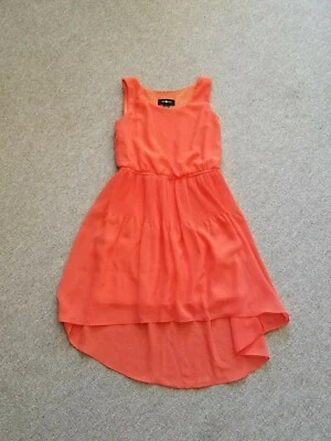 AMY BYER 珊瑚色无袖连衣裙,尺寸 12EUC — 第 1/3 张图片