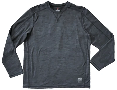 RUGGED ELEMENTS Slate Blue Heather Long Sleeve Crew T Shirt # 1632403 Mens M - Image 1 of 4