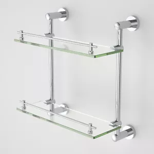 Double Glass Shelf 8MM Tempered Glass Shower Bathroom Glass Shelf - Picture 1 of 2