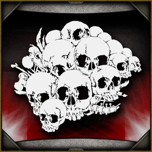 Totenkopf Hintergrund 10 - Airbrush Schablone Template Airsick - Bild 1 von 1