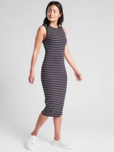 Athleta Sunstream Stripe Midi Tank Summer Travel Dress #446873 NWT S Small - Picture 1 of 3