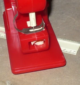 Vintage German PFAFF JUNIOR Child Toy Red Hand Crank Sewing Machine WORKS - Picture 1 of 6
