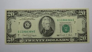 $20 1990 Partial Face to Back Offset Error Federal Reserve Bank Note Bill UNC+ - Picture 1 of 2