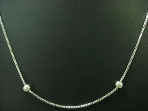 Collana In Argento 835 Con Palline In Argento Massiccio 78,8Cm 17,9G - Foto 1 di 3