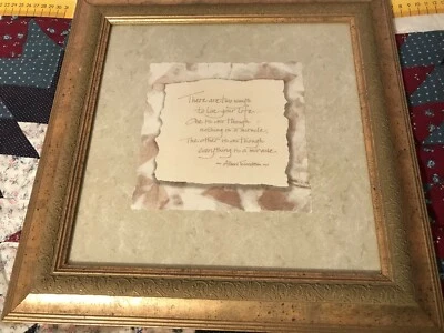 Albert Einstein Quote "There are two ways to live your life" Framed Wall Art  - Image 1 of 4