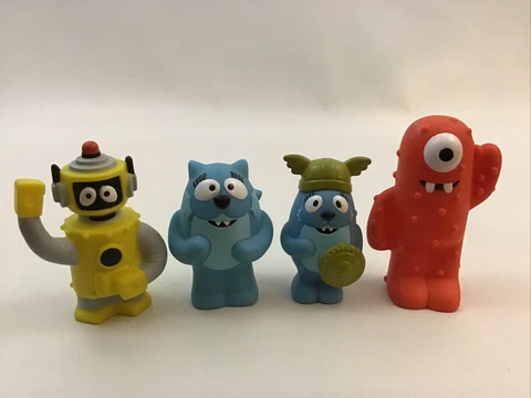 Yo Gabba Gabba 2 Toodee Plex Muno PVC Toy Figure Spin Master 2008 Lot Of 4 Cover