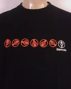 vintage 90s 00s Y2K Jagermeister Textured Logo T-Shirt SZ XL - Picture 1 of 5