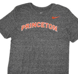Nike Shirt PRINCETON Graphic Tee Athletic Cut Crewneck Heather Black Sz Small - Picture 1 of 6