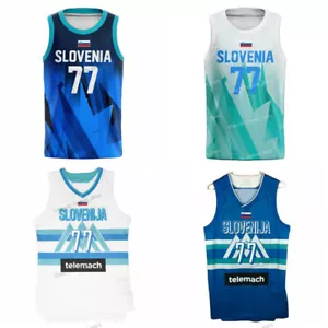 Custom Luka #77 Doncic Team Slovenia Basketball Jersey Any Names Numbers - Picture 1 of 14