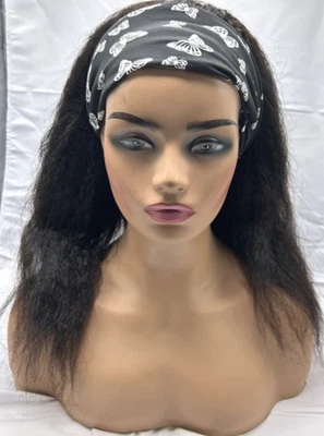Curlyme Drawstring Half Wig Human Hair Flip Over Kinky Straight No ... Fast Ship - Image 1 of 4
